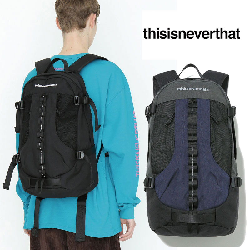 [thisisneverthat] 1000D NYLON TRAVELER BACKPACK BLACK GREY シンプル バックパック リュック バッグ 韓国 大容量 レディース メンズ